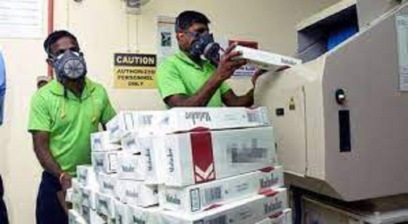 748 மில்லியன் ரூபாய் பெறுமதியான போலி சிகரெட்டுகள் அழிப்பு!