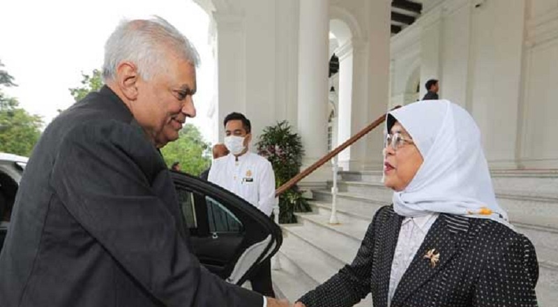 சிங்கப்பூர் ஜனாதிபதி ஹலிமா யாக்கோப்பை சந்தித்தார் ரணில்!