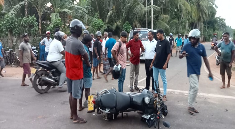 நீர்வேலி மாசிவன் சந்தியில் விபத்து : இளைஞர் ஒருவர் படுகாயம்!
