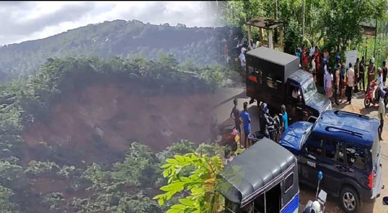 அஹெலியகொட பிரதேசத்தில் ஏற்பட்ட பாரிய மண்சரிவு : நூற்றுக்கணக்கானோர் வெளியேற்றம்!