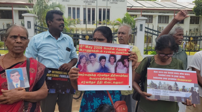 யாழ்ப்பாணத்தில்  காணாமலாக்கப்பட்டவர்களின் உறவுகள் போராட்டம்!