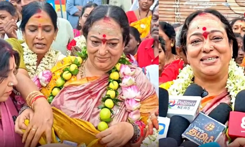 திடீரென கோவிலில் மடிப்பிச்சை எடுத்த நடிகை நளினி