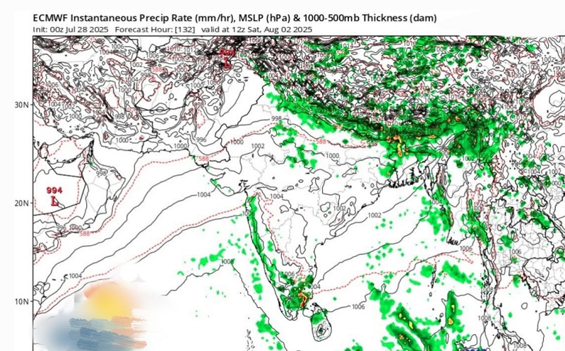 வடக்கு மற்றும் கிழக்கு மாகாணங்களில் கன மழைக்கு சாத்தியம்! நாகமுத்து பிரதீபராஜா