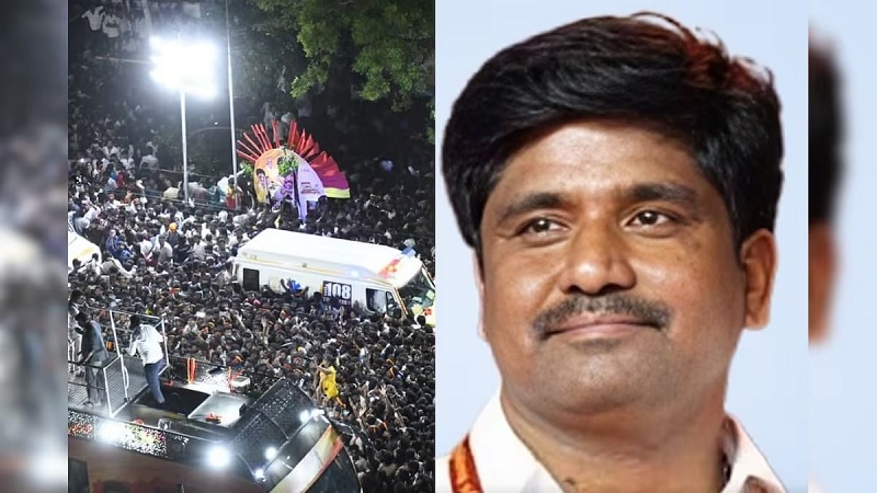 தமிழக வெற்றிக் கழகத்தின் கரூர் மேற்கு மாவட்டச் செயலாளர் கைது