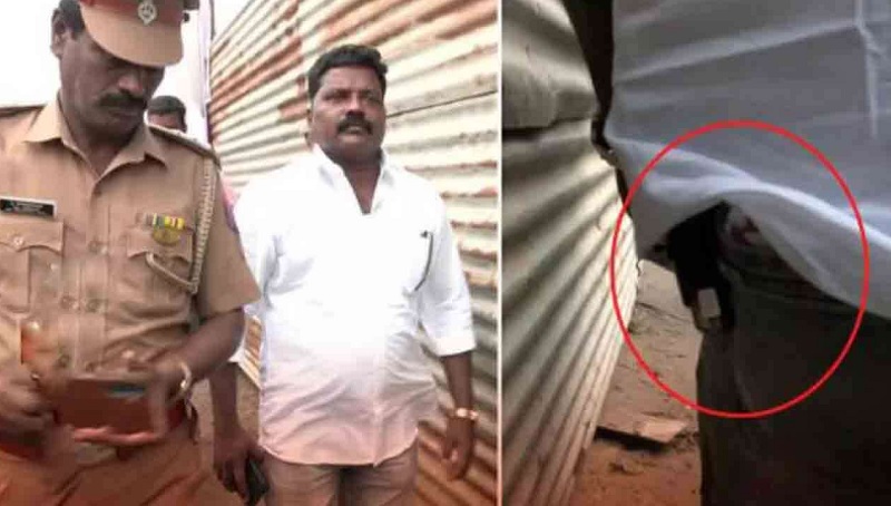 விஜய்யின்  கூட்டத்திற்கு துப்பாக்கியுடன் வந்தவரால் பரபரப்பு