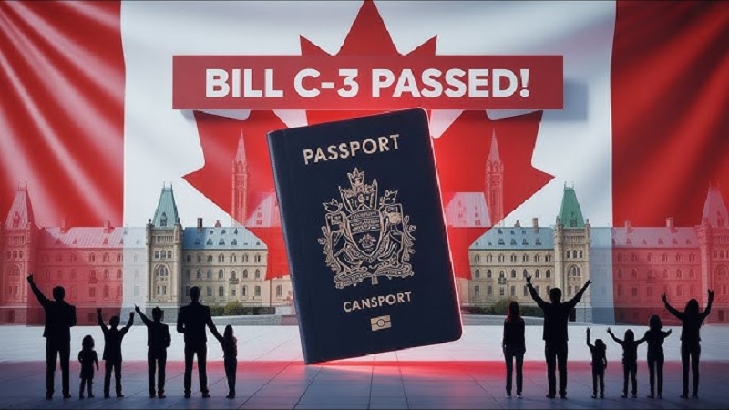 கனடாவில் குடியுரிமை தொடர்பில் நிறைவேற்றப்பட்ட சட்டம்