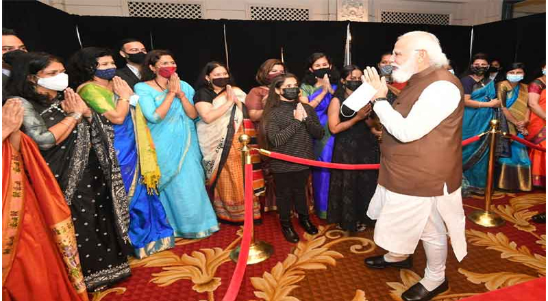 அமெரிக்க துணை அதிபர் கமலா ஹரிஸுடன் பிரதமர் மோடி பேச்சு