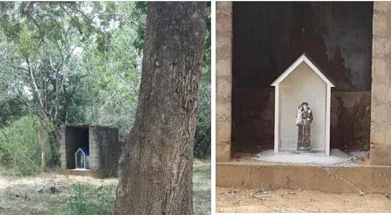  ஒரே இரவில் அந்தோனியார் சிலையாக மாறிய பிள்ளையார்  சிலையால் பரபரப்பு