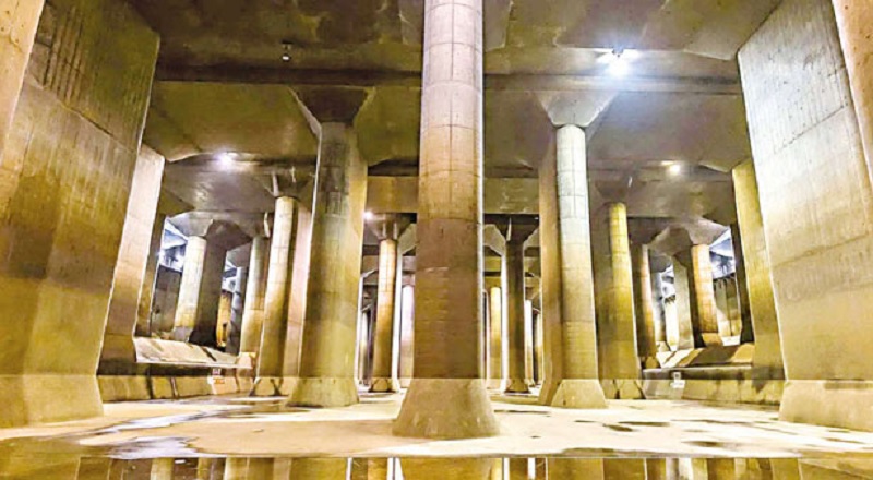 மழை வெள்ளத்தில் இருந்து காக்க ஜப்பானில் பூமிக்கு அடியில் ஒரு கோவில்...