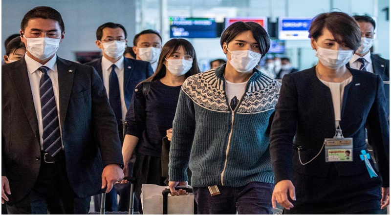 காதல் கணவருடன் அமெரிக்கா சென்றார் ஜப்பான் முன்னாள் இளவரசி