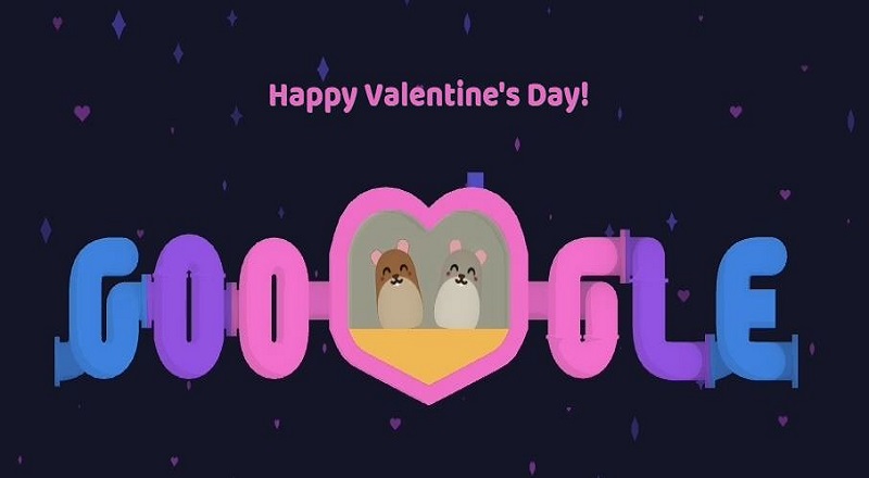  காதலர் தினத்தை கொண்டாடும் வகையில் Valentine டூடுளை வெளியிட்ட Google 