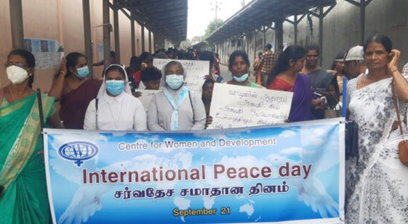 உலக சமாதான தினத்தை முன்னிட்டு யாழ்ப்பாணத்தில் இன்று அமைதி பேரணி முன்னெடுப்பு.
