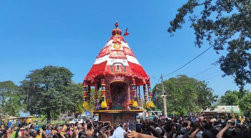 வரலாற்று சிறப்பு மிக்க கீரிமலை நகுலேஸ்வர் ஆலய முத்தேர் இரதோற்சவம் வெகு விமர்சை!