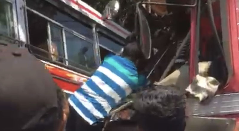 இரண்டு பேருந்துகள் நேருக்கு நேர் மோதி விபத்து! ஒருவர் உயிரிழப்பு 