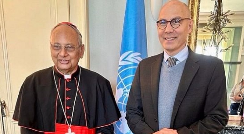 பேராயர் கர்தினால் மல்கம் ரஞ்சித் - ஐக்கிய நாடுகளின் மனித உரிமைகள் ஆணையாளர் வாக்கர் டர்க் சந்திப்பு