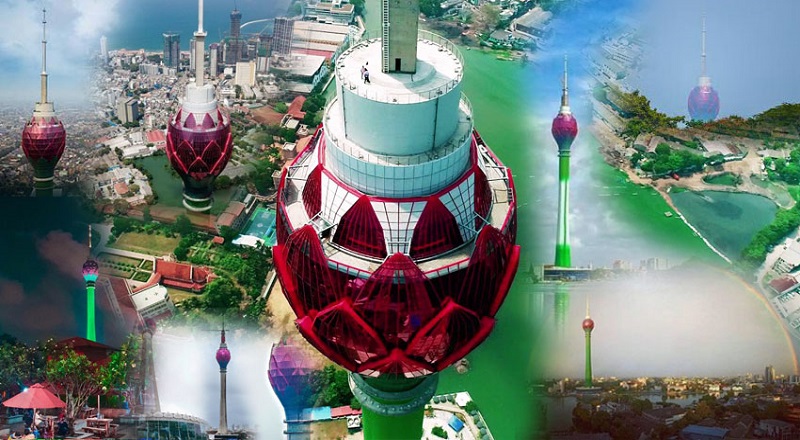 கொழும்பு தாமரை கோபுரத்தை பார்வையிட வந்த இளம் ஜோடி சுவரின் ஒரு பகுதியை சேதப்படுத்திய குற்றத்திற்காக கைது