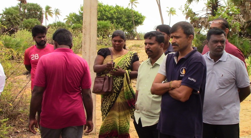 கட்டைக்காட்டில் கடற்படைக்கு காணி அளவிடும் முயற்சி தடுத்து நிறுத்தப்பட்டுள்ளது