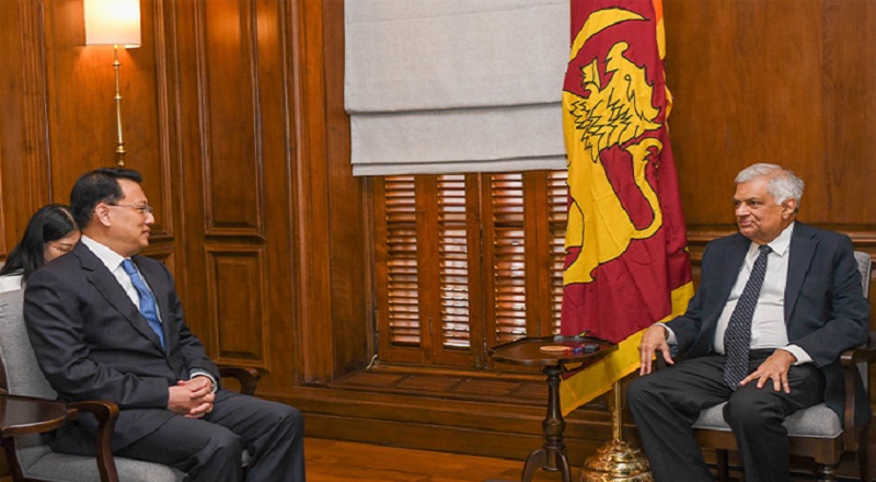 ஜனாதிபதி ரணில் விக்ரமசிங்கவைச் சந்தித்த  சீன தூதுக்குழுவினர்