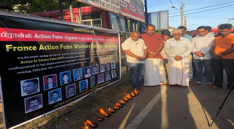 சுனாமி நிவாரணம் வழங்கச் சென்று உயிரிழந்த 17 பேர் நினைவுகூரப்பட்டனர்