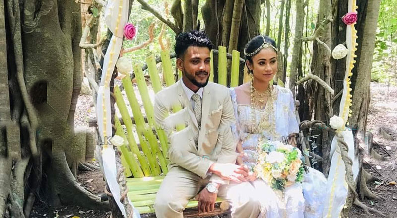 இலங்கையில் அடர்ந்த காட்டின் நடுவே நடந்த திருமணம்!