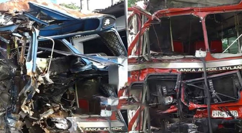 கொழும்பு-அவிசாவளையில் சீமெந்து லொறியும் பஸ்ஸும் நேருக்கு நேர் மோதி விபத்து:  30 பேர் வைத்தியசாலையில்