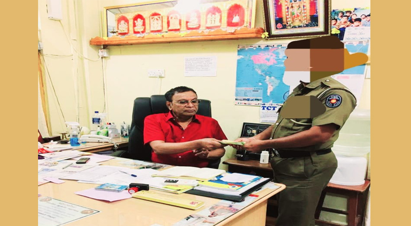 தியாகேந்திரன் வாமதேவா அவர்கள் பொலிஸ் உத்தியோகத்தரின் நோய்வாய்ப்பட்டிருக்கும் மனைவிக்கு நன்கொடை