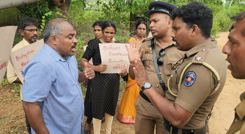 தையிட்டி  விகாரைக்கு எதிரான  போராட்டம் நிறைவு: பொலிஸார்- போராட்டக்காரர்கள் கடும் வாக்குவாதம்