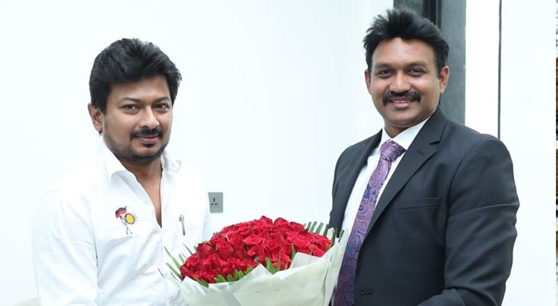 உதயநிதி ஸ்டாலினை சந்தித்த கிழக்கு ஆளுநர் செந்தில் தொண்டமான்!