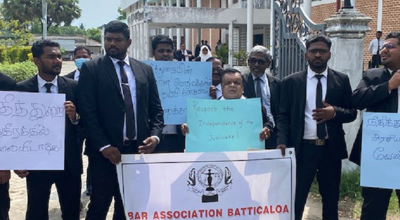 சரத் வீரசேகரவின் கூற்று நாட்டின் நீதித்துறை மீதான வெட்கமற்ற தாக்குதல்: வடக்கு கிழக்கில்  போராட்டம்