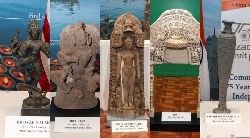 பழங்கால கலைப்பொருட்களை இந்தியாவிடம் ஒப்படைத்த அமெரிக்கா