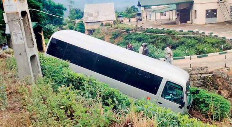 அமைச்சரின் செல்ல நாய்க்குட்டியை ஏற்றிச் சென்ற சொகுசு பஸ் விபத்து