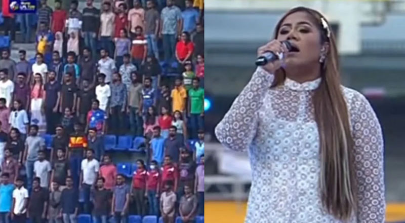 தேசிய கீதத்தை பிழையாக பாடிய பிரபல பாடகி: எச்சரித்த விதுர விக்ரமநாயக்க