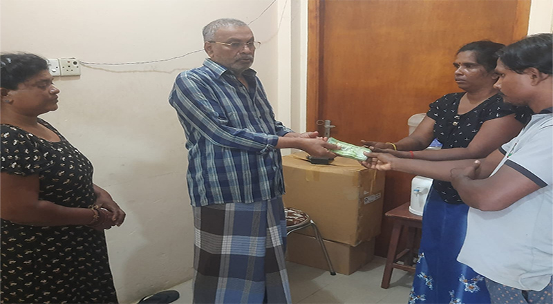 தியாகேந்திரன் வாமதேவா அவர்கள் நன்கொடையாக மரணச் சடங்கிற்கு ஒரு இலட்சம் ரூபா வழங்கி வைப்பு