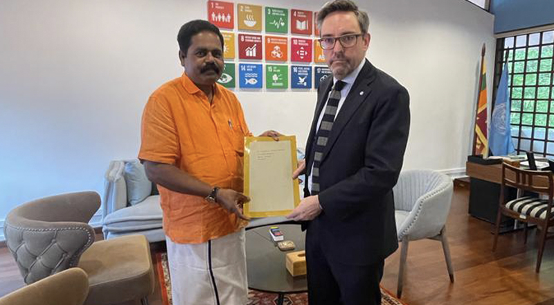 நீதித்துறையை காப்பாற்றக் கோரி ஐ.நா அலுவலகத்தில் மனுவை கையளித்த சிறீதரன் எம்.பி