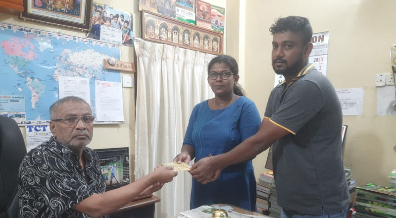 ஞானக்குழந்தை மலேசியா செல்வதற்கு நிதி உதவி வழங்கி வைப்பு!