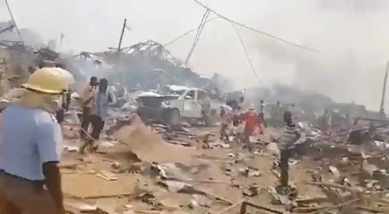 கானாவில் இடம்பெற்ற பாரிய வெடிப்புச் சம்பவத்தில்  பலர் பலி!