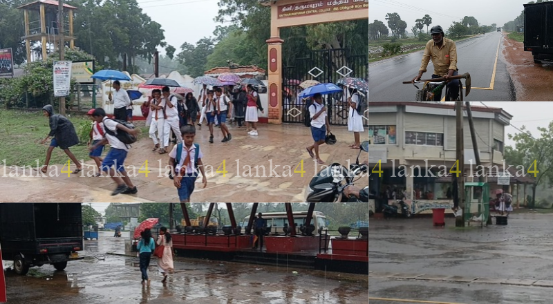 கிளிநொச்சியில் தொடரும் மழை! மாணவர்கள், விவசாயிகள் உள்ளிட்டோர் பாதிப்பு
